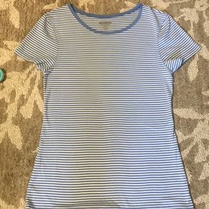 Striped baby blue T-shirt